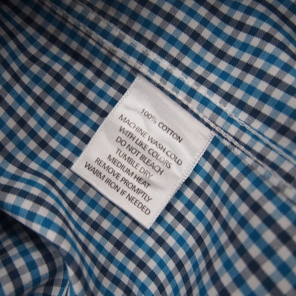 UNTUCKit‎ Shirt Men's XXL Wrinkle Free Long Sleeve Button Down Blue Striped EUC - Picture 10 of 11